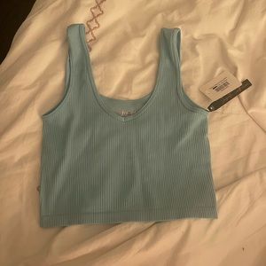 Blue crop top